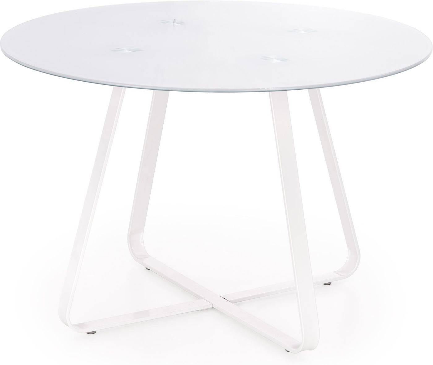 стол белый круглый с металлическими ножками