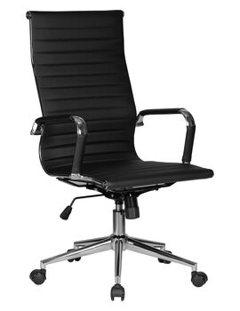 Купить Офисное кресло для руководителей DOBRIN CLARK SIMPLE (чёрный) черный/хром