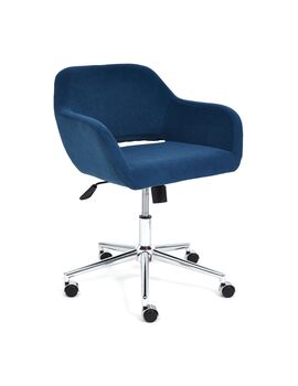 Купить Компьютерное кресло MODENA хром флок , синий, 32 синий/хромированный металл, Цвет: синий