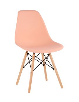 Купить Стул Eames Style DSW персиковый (разборный каркас), Цвет: розовый