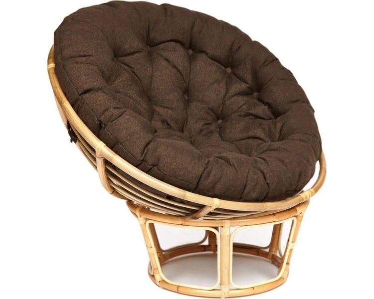 Купить Кресло Papasan Eco, без подушки, ротанг, натуральный, Цвет: натуральный