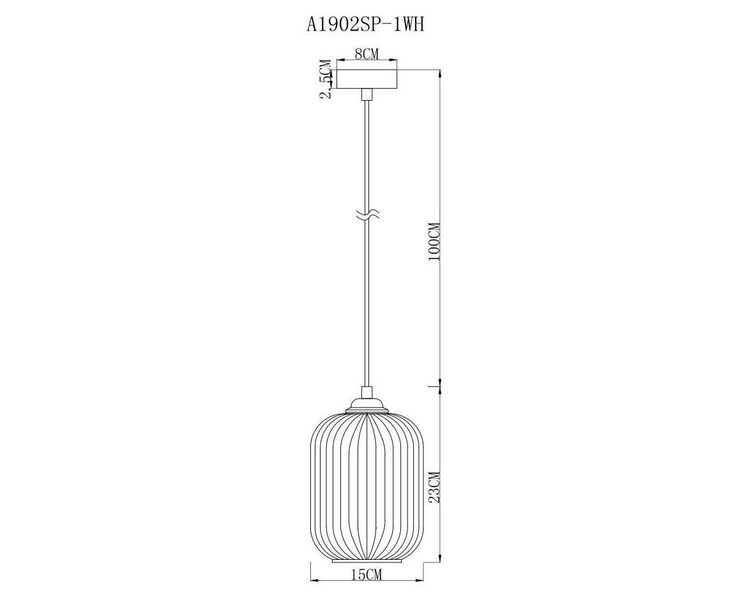 Купить Подвесной светильник Arte Lamp Arwen A1902SP-1WH, фото 2