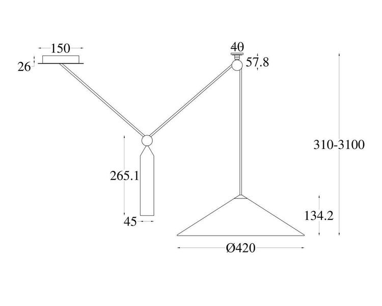 Купить Подвесной светильник Maytoni Technical Peso P080PL-01W, фото 2