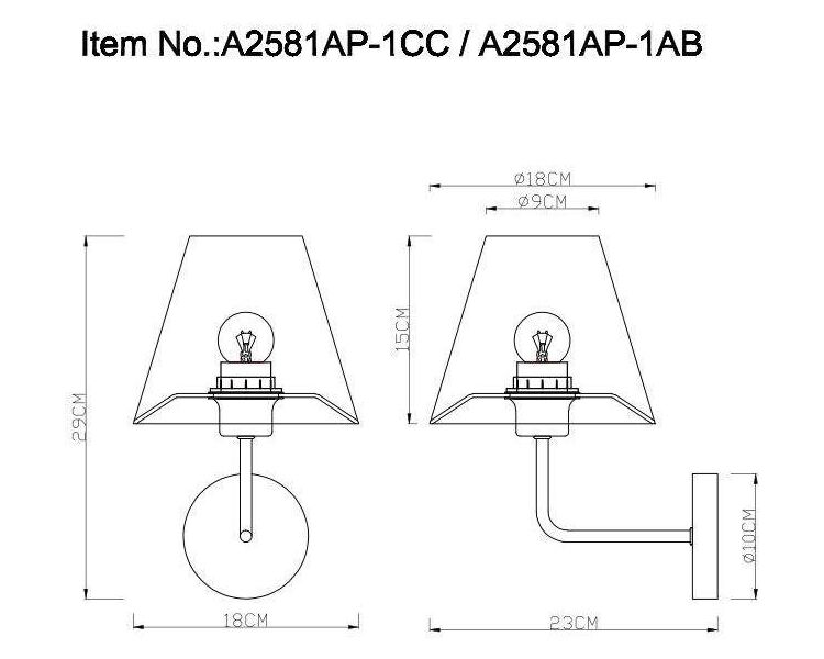 Купить Бра Arte Lamp Elba A2581AP-1CC, фото 4