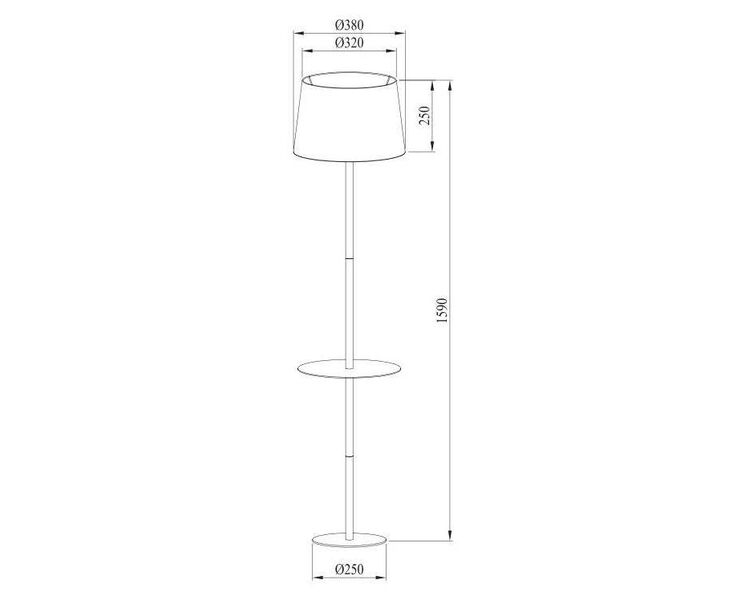 Купить Торшер Arte Lamp Connor A2102PN-1WH, фото 3