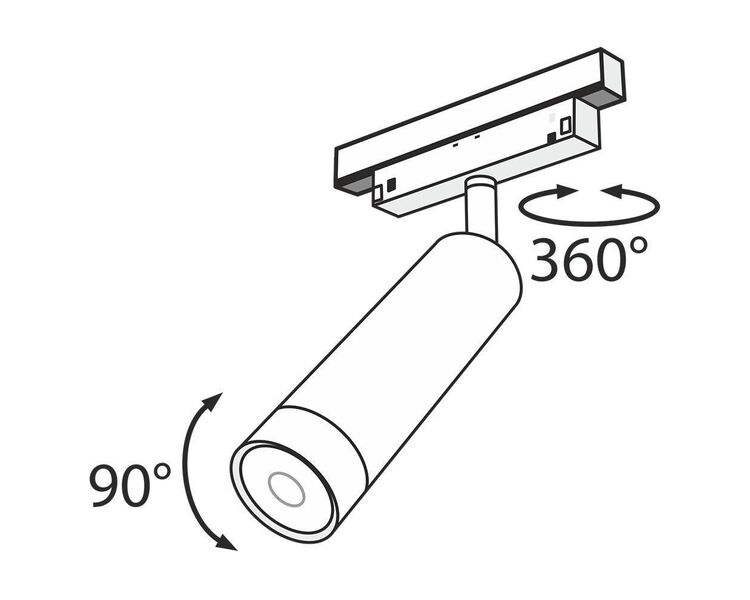 Купить Трековый светодиодный светильник Maytoni Track Lamps TR019-2-7W4K-B, фото 2