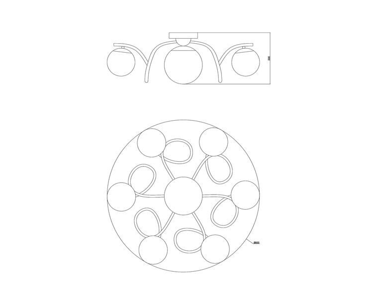 Купить Люстра потолочная Moderli V1150-5C Circle 7*E27*60W, фото 6