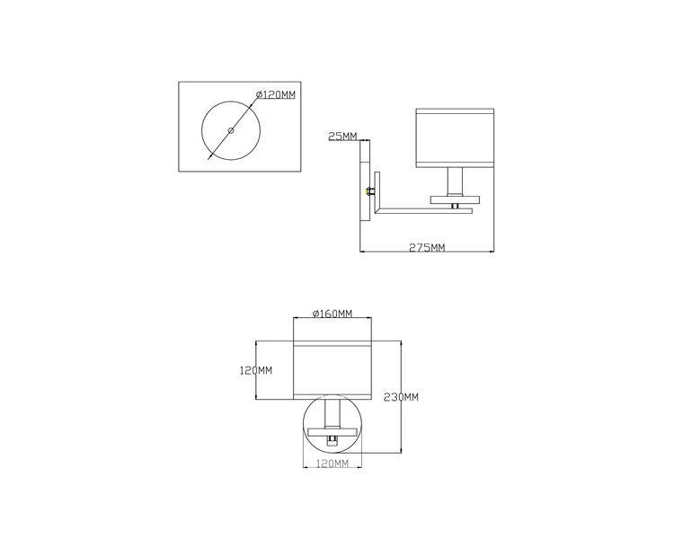 Купить Бра Moderli V2640-1W Trio 1*E14*60W, фото 3