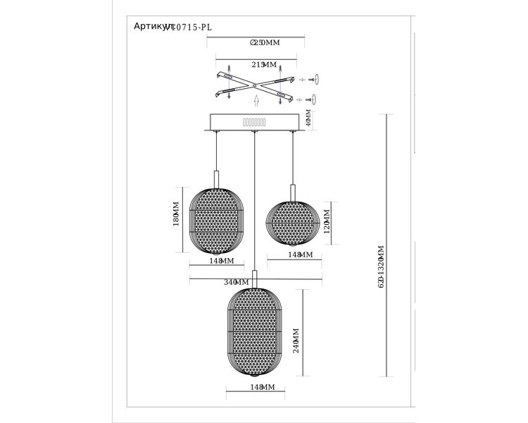 Купить Светильник подвесной светодиодный Moderli V10715-PL Amber, Модель: V10715-PL, фото 11