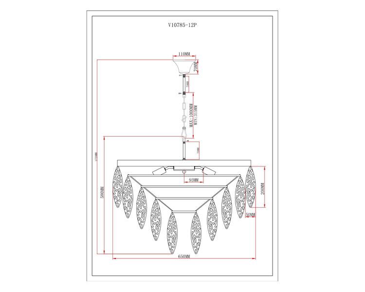 Купить Люстра подвесная Moderli V10785-12P Souls, Модель: V10785-12P, фото 8