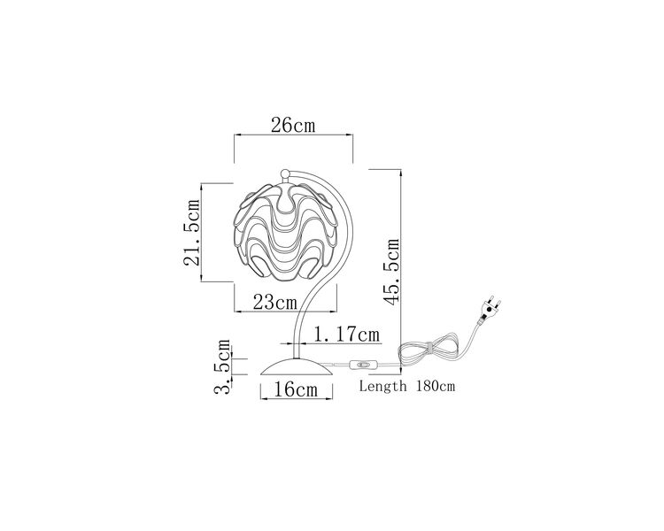 Купить Лампа настольная Moderli V11009-T Flake, Модель: V11009-T, фото 7