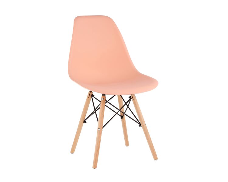 Купить Стул Eames Style DSW персиковый (разборный каркас), Цвет: розовый