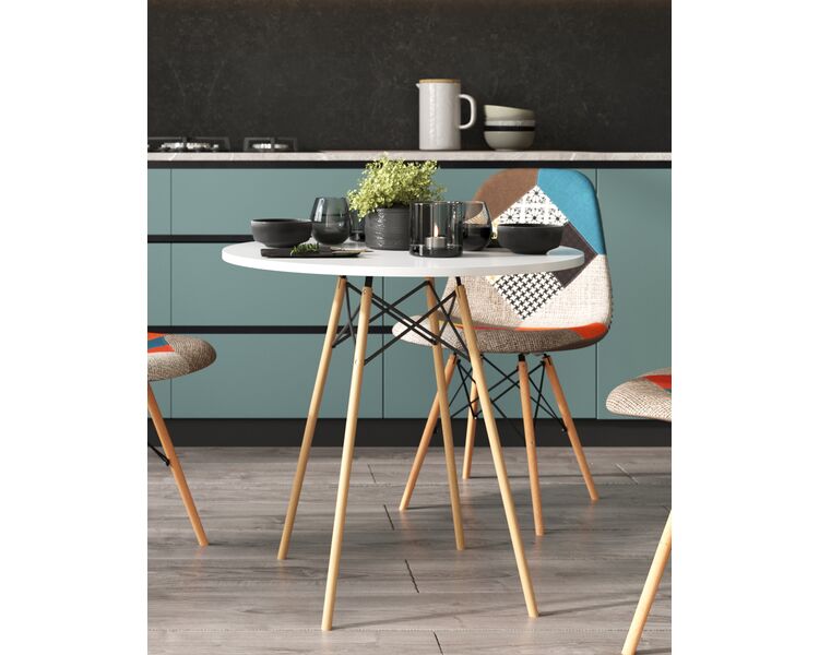 Купить Стол круглый EAMES DSW NEW D70 белый, Варианты цвета: белый, Варианты размера: 70, фото 5