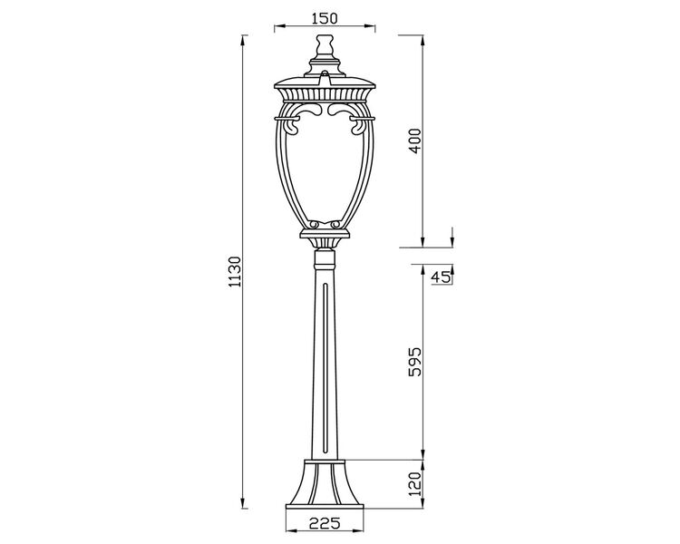 Купить Уличный фонарь Maytoni Fleur O414FL-01BZ1, Варианты цвета: серый, Цвет: серый, фото 2