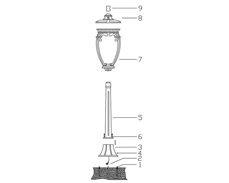 Купить Уличный фонарь Maytoni Fleur O414FL-01BZ1, Варианты цвета: серый, Цвет: серый, фото 3