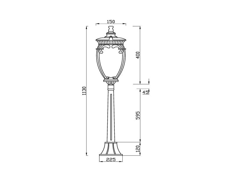 Купить Уличный фонарь Maytoni Fleur O414FL-01GB1, Варианты цвета: бронза, Цвет: бронза, фото 5